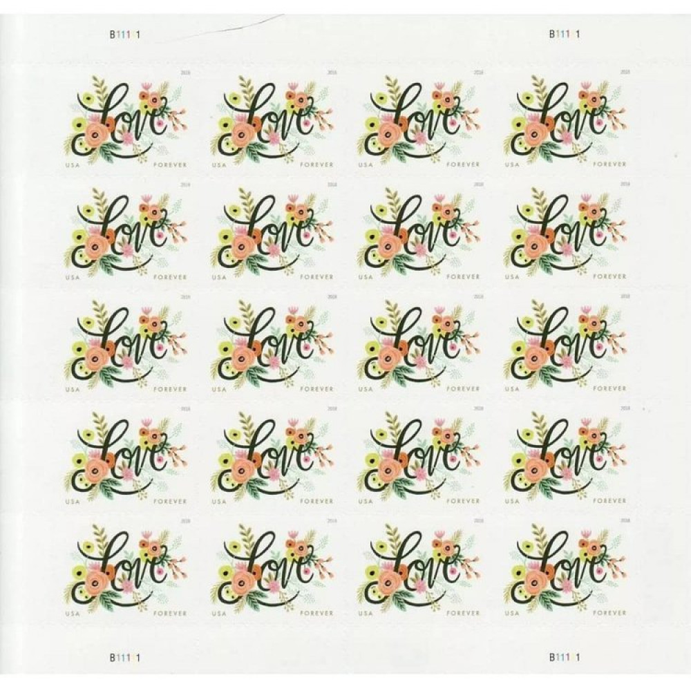 (2018) USPS Love Flourishes Forever Stamps